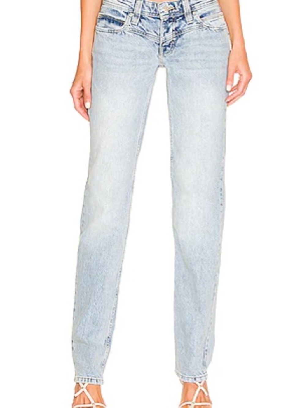 Free People Light Blue Straight Leg Jeans Size 26